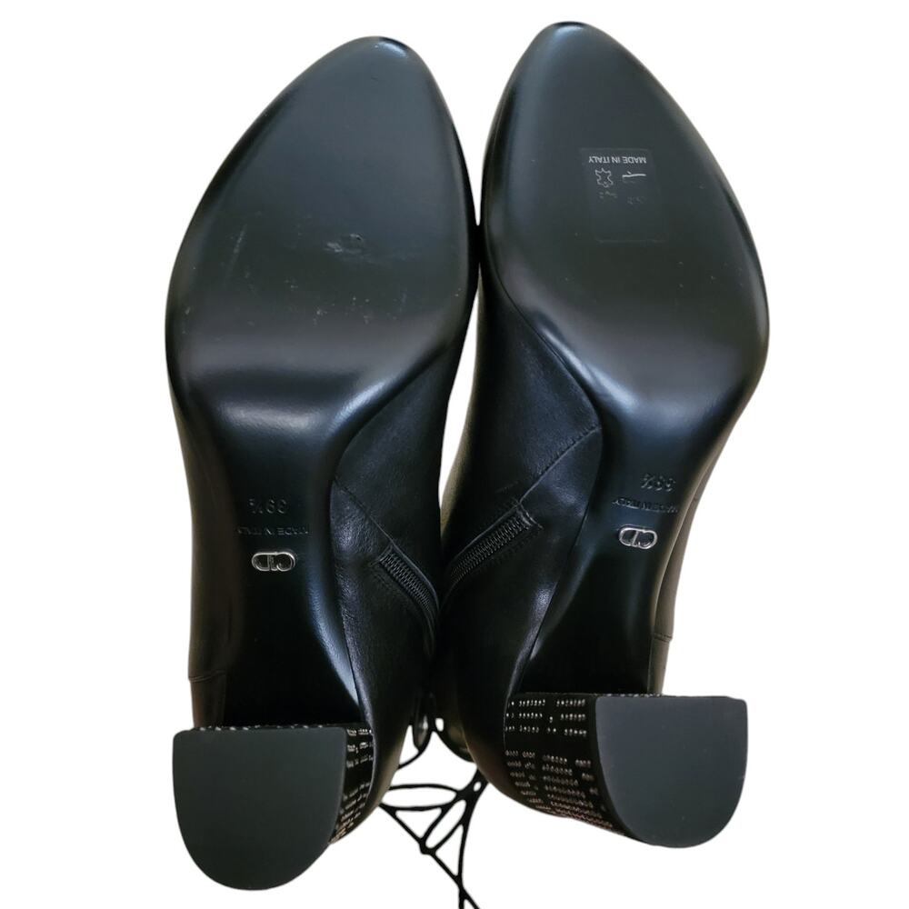 Dior Stellar Black Leather Studded CD Ankle Boots Block Heel MD0516 39.5 9.5 - Picture 7 of 12